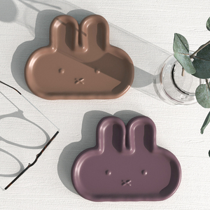 LEQU Bandeja de Silicona con Forma de Conejo, Alegre y Divertida, en Marrón, Beige y Morado, para Guardar Joyas, Decoración del Hogar, Estilo Moderno, Material Plástico - Product Image 4