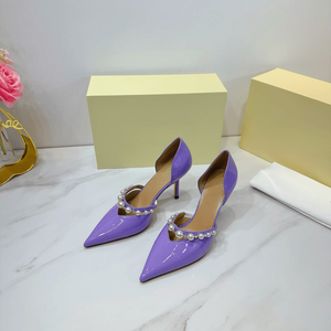 Zapatos de Tacón Alto Jimmy Elegantes con Adornos de Perlas y Diamantes de Imitación, Estilo D'Orsay, Punta en Pico, para Uso Diario, Casual, Citas Nocturnas y Salidas - Product Image 5