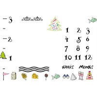Usine En Gros Enfants Dormir Bébé Mensuel Jalon Couverture Imprimé Infant Bébé Couverture Swaddle Wrap