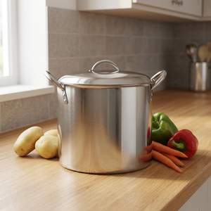 Stainless Steel Stockpot Set with Dome Lid Dishwasher & Oven Safe Eco-Friendly American Style High Quality Cookware <b>for</b> Storage - Product Image 4