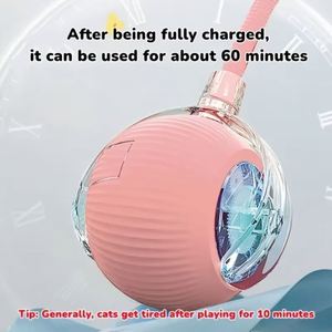 <b>Interactive</b> <b>cat</b> Ball <b>Toy</b> - Automatic Rolling Ball with Tail, Rechargeable Smart Pet <b>Interactive</b> <b>Toy</b>, Smart <b>cat</b> Mouse - Product Image 3