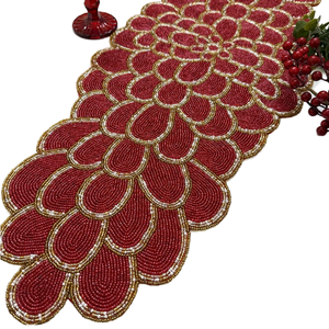 Cheesecloth Jacquard <b>Table</b> <b>Runner</b> Home <b>Dining</b> Vintage Arches Wedding Banquet Decor - Product Image 2