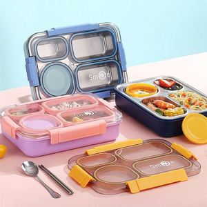 304 Stainless Steel Compartments Sealed <b>Lunch</b> <b>Box</b> Student <b>Lunch</b> <b>Box</b> Large Capacity with Spoons and Chopsticks - Product Image 4