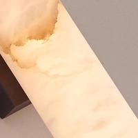 Applique murale verticale LED en cuivre et marbre, lumière chaude, design moderne, télécommande, pour villa, maison, hôtel, chambre