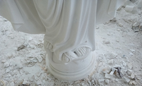 Statue de marie en marbre blanc, jardin en granit, statue mère-marie-à vendre