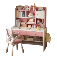 Offre Spéciale : Ensemble Bureau Informatique en Bois Réglable pour Chambre d'Enfant, Combinaison Bibliothèque et Chaise pour Étudiants