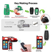 Clé universelle intelligente Autel IKEYAT004BL IKEY à 4 boutons, utilisée avec le programmateur de clés de voiture Altra, scanner OBD2 KM100 IM508S IM608 PRO