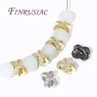 Perles d'espacement en forme de X en laiton plaqué or 18 carats séparateurs de perles de Zircon pour bracelets à bricoler soi-même et accessoires de bijoux