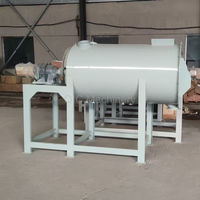 Petite centrale de mélange de mortier sec 1-3t/h avec certification CE pour la fabrication de mastic mural, simple mélangeur à ruban pour ciment