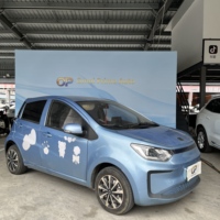 Mobil Bekas 2021 JAC SOL E10X Lavender 200km CLTC Mini EV dengan Transmisi Otomatis Setir Kiri Jok Kulit Kamera Belakang Kendaraan Komuter Perkotaan