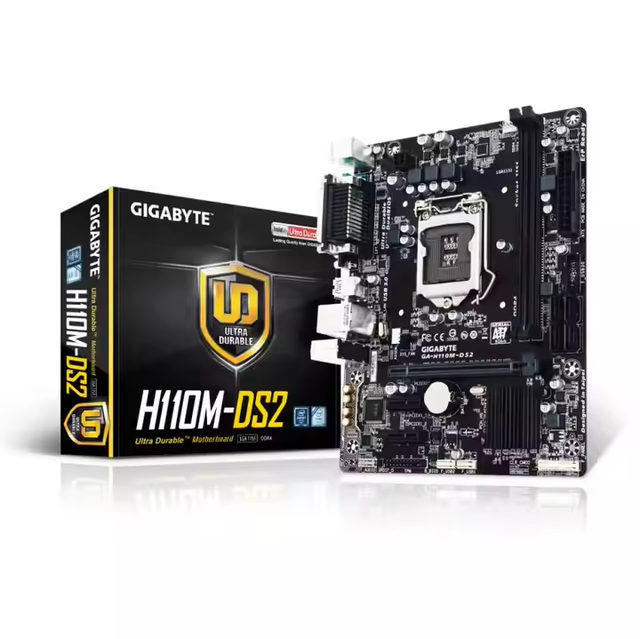 GIGABYTE H110M DS2,LGA 1151 Socket Dual Channel DDR4 Ram Micro ATX Gaming DDR4 Motherboard H110