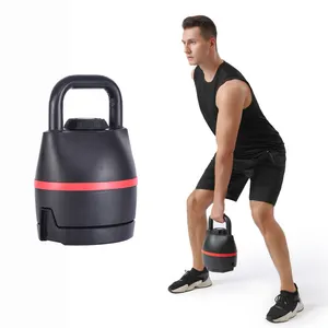 2024 nouveau gymnase Fitness réglable Kettlebell 6 niveaux de poids 40 Lbs 18 Kgs rapidement gratuit poids bouilloire cloche - Product Image 1