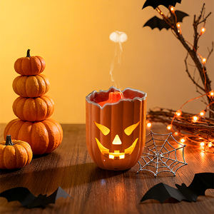 Humidificador USB de 5V con Forma de Calabaza de Halloween, 300 ml, Función de Temporizador, Difusor de Aromaterapia con Aceites Esenciales, Luz Nocturna LED - Product Image 6