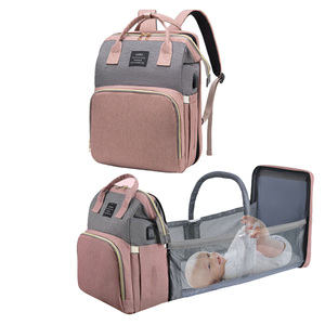 Sac à dos portable de haute qualité pour femme, sac à langer de luxe pliable pour maman et bébé, idéal pour les sorties - Product Image 2