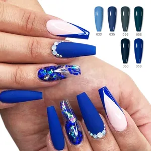 BLUEDEE Factory Nail Supplies Blue Haze Color Uv Gel Eco--Friendly Matte Organic Long Lasting Nail Polish Gel Set