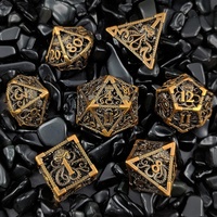 Dés creux polyédriques du dieu endormi Cthulhu donjons et dragons poulpe dés en métal pour joueur du MDN