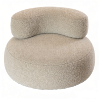 Canapé modulable en tissu Teddy confortable en forme de lune, compression sous vide, design d'intérieur, meubles de salon pour la maison et l'appartement
