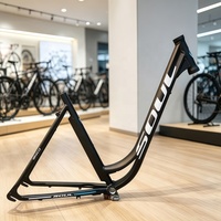 Cadre de vélo de montagne AM en aluminium rigide 26/27,5/29 pouces avec passage de câbles interne, freins à disque, léger, axe arrière 12x148mm