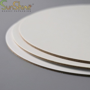 Plateaux à gâteau blancs de 3 mm avec logo personnalisé, plateaux à gâteau ronds de 12 pouces, vente en gros - Product Image 2