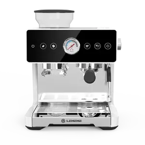 Lehehe Integrated Small Semi-Automatic Coffee Machine With Espresso Grinder And Milk Steam Output For Coffee Shop