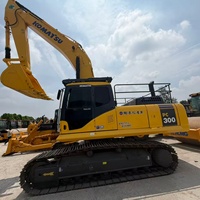 Excavatrice sur chenilles hydraulique Komatsu PC300 d'occasion en excellent état, haute efficacité, importée du Japon