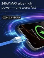 Cable USB 4.0 Maoye con Funda Colorida, 1.2m, 40Gbps, Sincronización de Datos, Carga Rápida de 240W, Conductor de Cobre Estañado, Video 8K, Monitor, Computadora