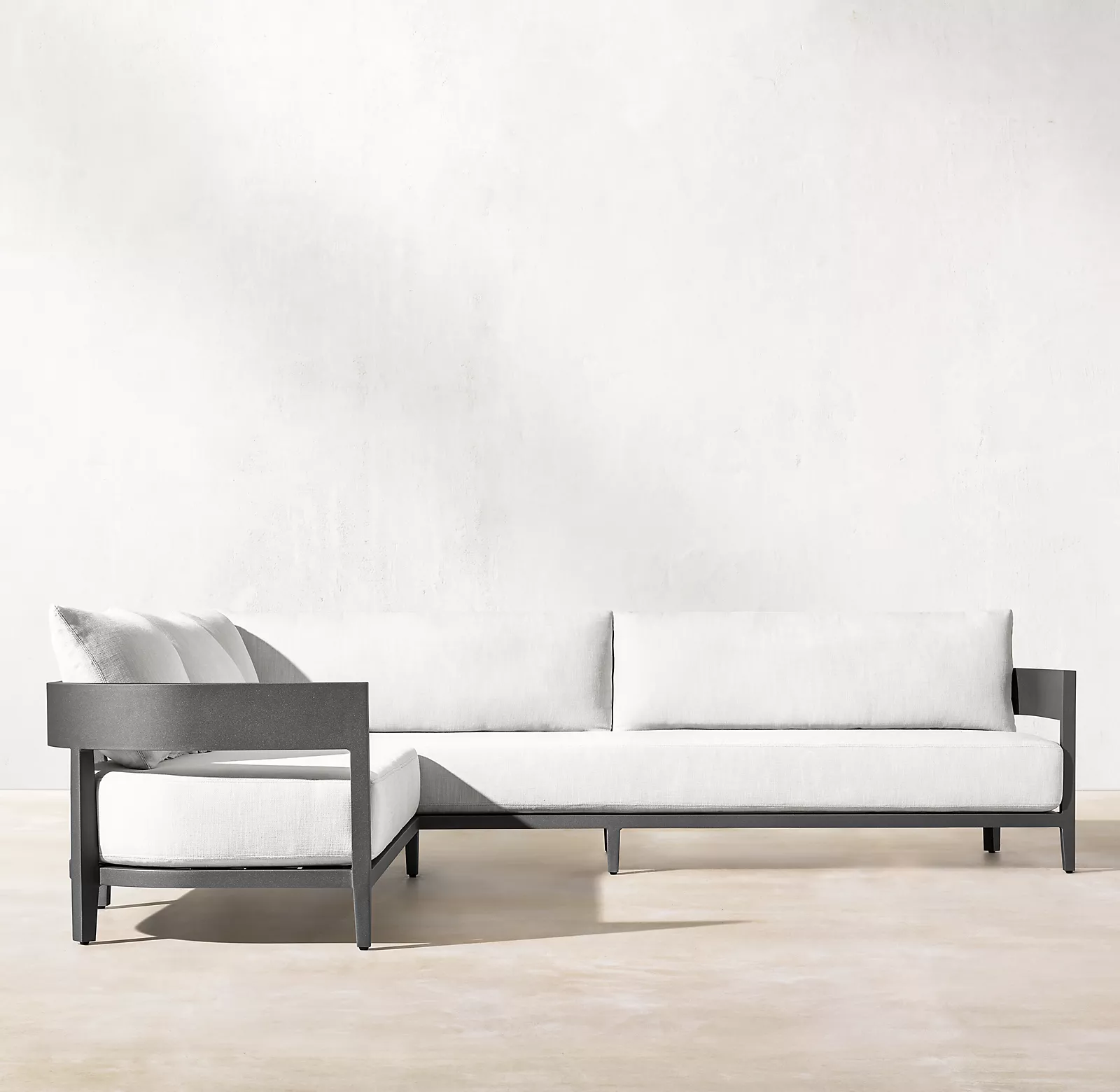 Hot sale luxury outdoor furniture classic all weather aluminum metal garden sofa