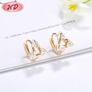 Small Dainty <strong>Tiny</strong> Thin Geometric Triangle Cz <strong>Hoops</strong> Minimalist Minimal Jewelry Gold Plated <strong>Hoops</strong> Huggie <strong>Hoop</strong> <strong>Earrings</strong> - Product Image 2