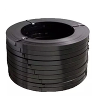 Bande de cerclage en acier recuit noir à haute résistance pour emballage, largeur 16mm 19mm 32mm, métal noir peint, norme ASTM, enroulée