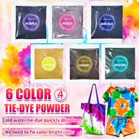 Nouvelle poudre de teinture textile réactive à l'eau froide, 6 couleurs, en sachets de 5g et 10g, sans bouilloire, pour l'art et l'artisanat DIY des vêtements pour enfants