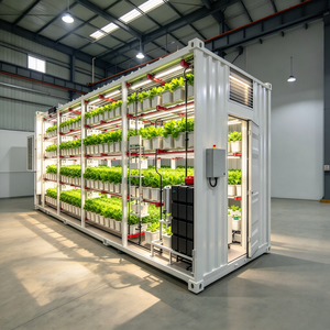 Automated Plant <b>Growing</b> Container Greenhouse HDPE Protective Film Full Spectrum LED Aeroponic Irrigation System - Product Image 1