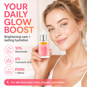 เซรั่มไพรเวทเลเบล OEM PDRN TXA 6% ไนอะซินาไมด์ 10% เรตินอล ช่วยให้ผิวกระจ่างใส ลดเลือนริ้วรอย ปรับสีผิวให้สม่ำเสมอ และฟื้นฟูผิวหน้า - Product Image 2