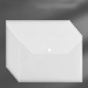 Snap Button Clear Plastic <b>File</b> Folder Pocket Paper Bag <b>A4</b> Size Horizontal Document Envelope Wholesale - Product Image 5