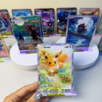 Ornamen Standee Kartu Akrilik Anime Elf, Kartu TCG Monster Eevee, Stand Akrilik Laser, Koleksi, Cetak Dua Sisi, Hadiah