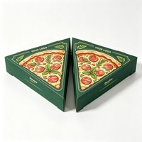 Boîte à pizza triangulaire en papier kraft personnalisée avec logo, pour une seule part, emballage de pizza triangulaire