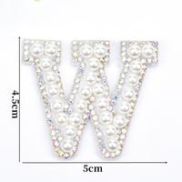 Autocollant thermocollant de haute qualité, motif perle de diamant aquatique, pour la personnalisation de lettres DIY, idéal pour les femmes de bureau et la mode transfrontalière.