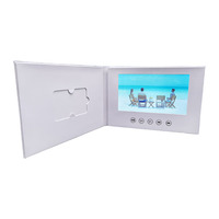 Module de brochure vidéo avec écran LCD noir vierge de 7 et 10 pouces, pochette d'insertion pour carte de visite, personnalisation individuelle