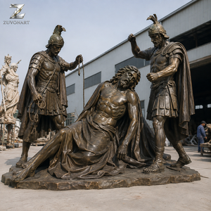 Estatua de Bronce de Jesús y Soldados Romanos a Tamaño Real, Escultura Religiosa Fundida a Mano para Iglesia, Capilla, Memorial y Decoración de Jardín Sagrado - Product Image 6
