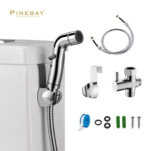 PINEBAY прочный ABS пластиковый двойной спрей Биде Душ Распылитель унитаз биде набор распылителя - Product Image 1