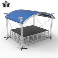 Structure modulaire de taille personnalisée en alliage d'aluminium, système de scène à treillis facile à assembler pour les concerts et les événements.