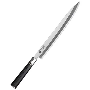 S-D300 300毫米高品质不锈钢日本生鱼片寿司菜刀，带乌木手柄