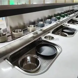 110V OEM dễ dàng làm sạch siêu im lặng Sushi Băng tải, lẩu băng tải Sushi Train cho nhà hàng