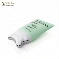 Emballage personnalisé OEM en tube souple cosmétique pour crème de soin du visage, masque facial, crème pour le cou 80-150g, avec bouteille en plastique et rouleau de massage Gua Sha à visser
