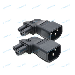 Bộ đổi nguồn góc phải IEC320 C14 sang C5, Bộ đổi nguồn mở rộng góc phải C14 sang C5 90 độ - Product Image 5
