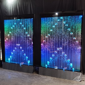 Panel de pared de burbujas de agua digital de gran tamaño, fuente de agua acrílica con burbujas, decoración de pared musical. - Product Image 6