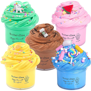 Lot de 12 kits de slime beurre moelleux 60 ml, non collant, parfumé, jouets sensoriels DIY, cadeau d'anniversaire pour enfants, idéal pour les fêtes - Product Image 2