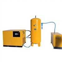 Compresseur d'air industriel à vis rotatif silencieux monophasé à faible bruit 10hp 20hp 30hp 40hp avec sécheur et réservoir 600L 1000L
