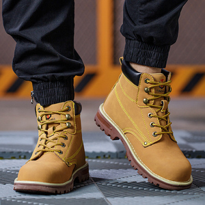 Zapatos <span class=keywords><strong>de</strong></span> <span class=keywords><strong>Seguridad</strong></span> <span class=keywords><strong>de</strong></span> Trabajo para Hombre <span class=keywords><strong>de</strong></span> Caña Alta con Punta <span class=keywords><strong>de</strong></span> Acero Amarillos, Antiaplastamiento, Antiperforación, Antideslizantes y Resistentes al Desgaste - Product Image 3