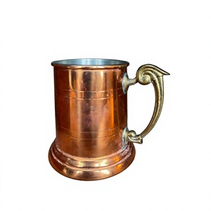 Taza de Cerveza de Cobre Polaco para Viaje con Asa de Latón y Mosquetón, Mantiene las Bebidas Calientes/Frías de 6 a 12 Horas, Apta para Lavavajillas y Microondas, Personalizable - Product Image 1