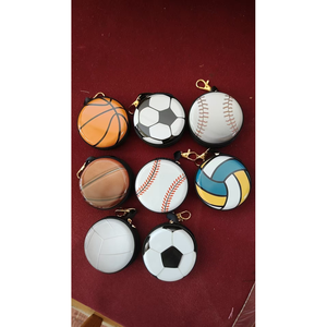 Portachiavi per la promozione del piccolo portafoglio a forma di palla creativo a forma di palla portachiavi con Design di pallavolo da calcio - Product Image 1